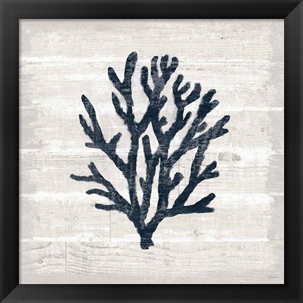 Framed Driftwood Coast VII Blue Print