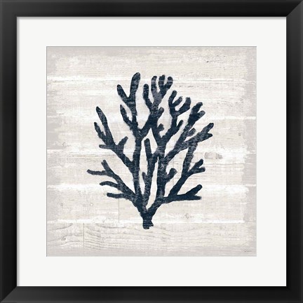 Framed Driftwood Coast VII Blue Print