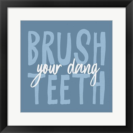 Framed Bathroom Advice IV Print