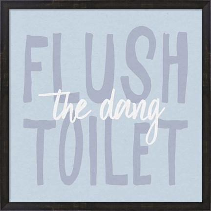 Framed Bathroom Advice III Print