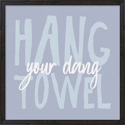 Framed Bathroom Advice II Print