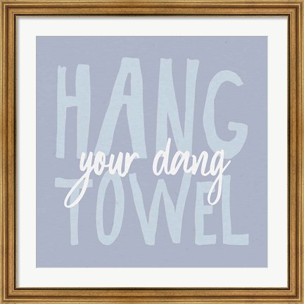 Framed Bathroom Advice II Print
