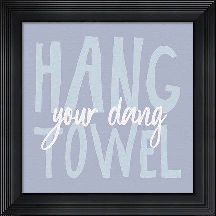 Framed Bathroom Advice II Print