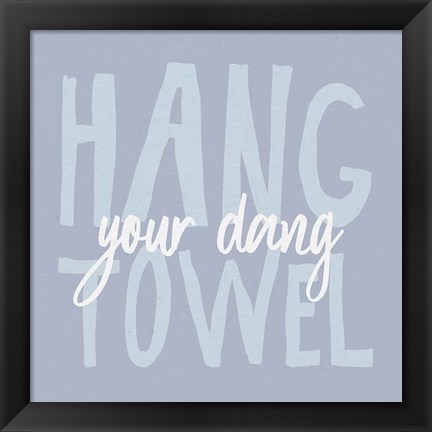 Framed Bathroom Advice II Print