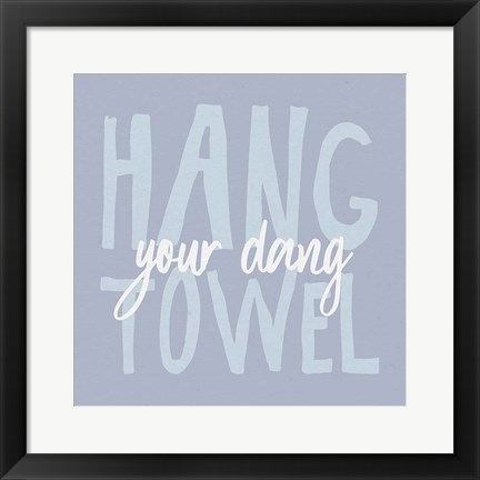 Framed Bathroom Advice II Print