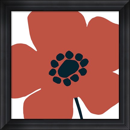 Framed Pop Art Floral IV Retro Print