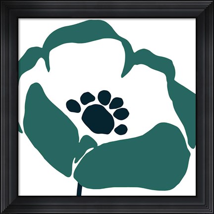 Framed Pop Art Floral III Retro Print