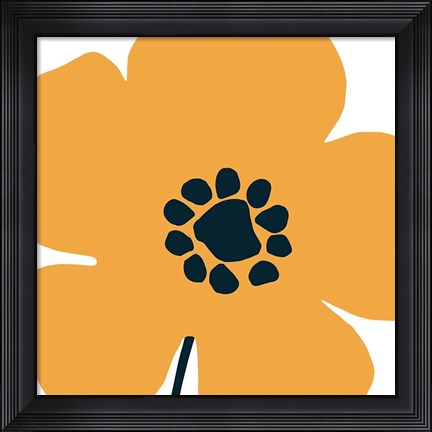 Framed Pop Art Floral I Retro Print