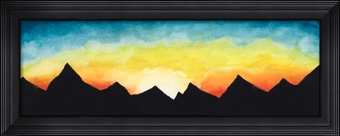 Framed Sunrise Over the Mountains Print