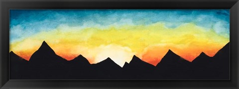 Framed Sunrise Over the Mountains Print