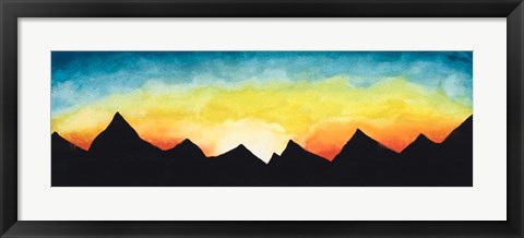 Framed Sunrise Over the Mountains Print