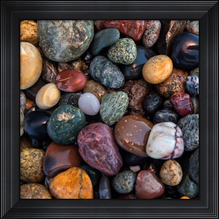 Framed Ocean Rocks I Print