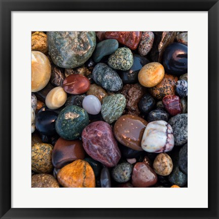 Framed Ocean Rocks I Print