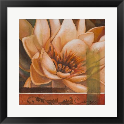 Framed Flor de Loto II Print