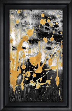 Framed Gold Reflections Abstract Print