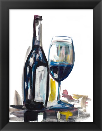 Framed Time for Wine I Print