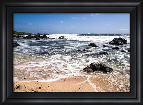 Framed Oahu Rocky Shores I Print