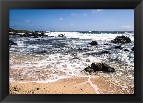 Framed Oahu Rocky Shores I Print