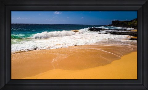 Framed Oahu Shore Waves Print