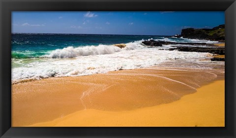 Framed Oahu Shore Waves Print