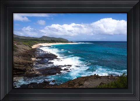 Framed Oahu Rocky Shores II Print