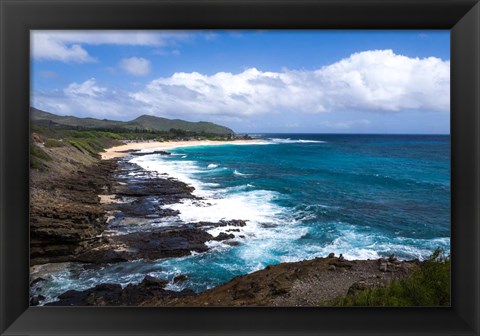 Framed Oahu Rocky Shores II Print