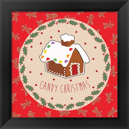 Framed Sweet Christmas I Print