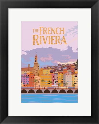 Framed French Riviera Print