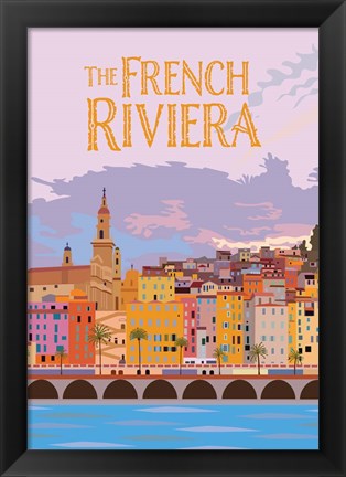 Framed French Riviera Print