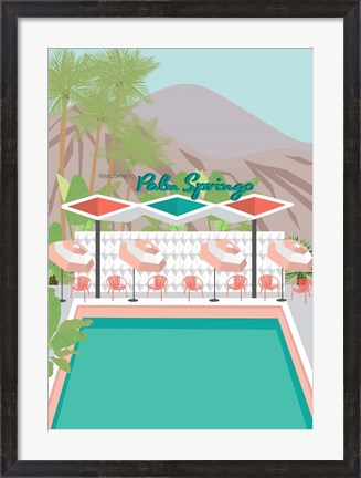 Framed Welcome to Palm Springs Print