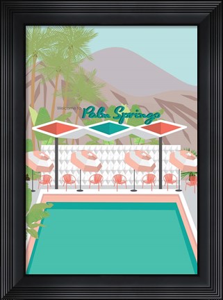 Framed Welcome to Palm Springs Print