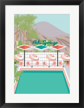 Framed Welcome to Palm Springs Print