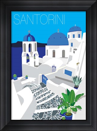 Framed Santorini Print