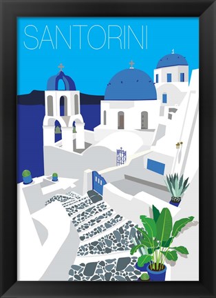 Framed Santorini Print