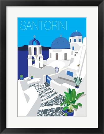 Framed Santorini Print