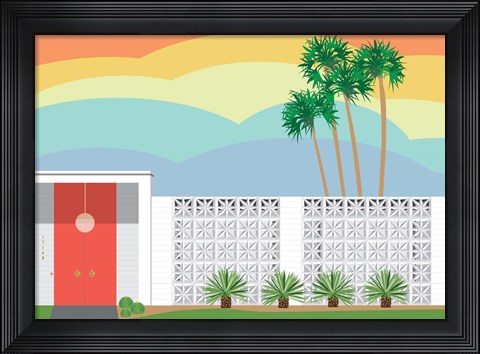 Framed Palm Springs Sunset Print