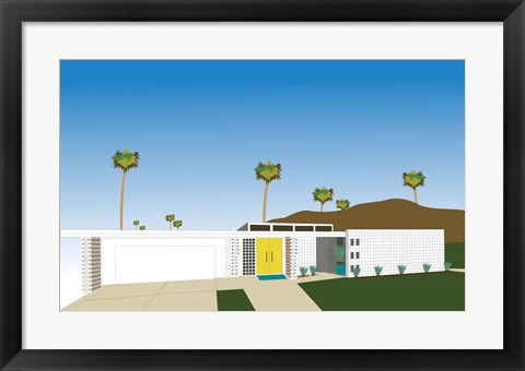 Framed Palm Spring Living II Print