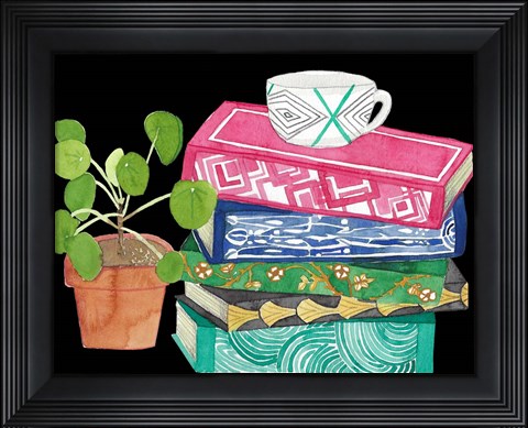 Framed Reading Books Print