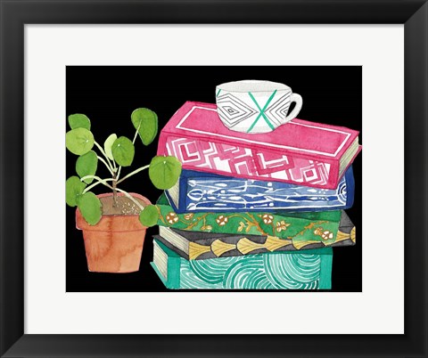 Framed Reading Books Print