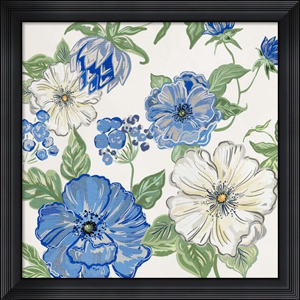 Framed Italian Floral Theme II Print
