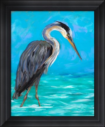 Framed Beach Bird I Print