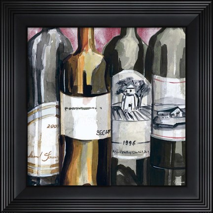 Framed Vintage Wines I Print
