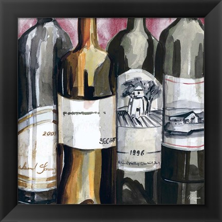 Framed Vintage Wines I Print