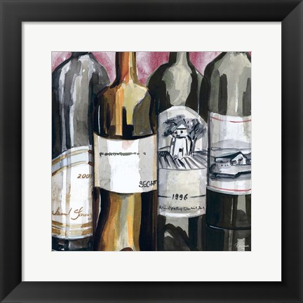 Framed Vintage Wines I Print