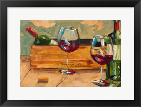 Framed Red Wine Print