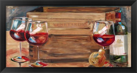 Framed Vineyard Wine Print