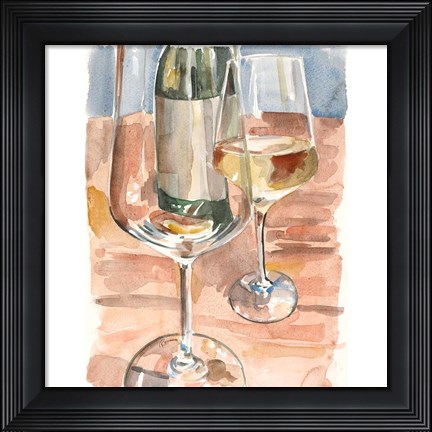 Framed Glass of White Print