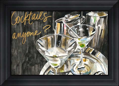 Framed Cocktails Anyone? Print
