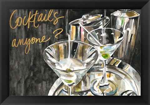 Framed Cocktails Anyone? Print