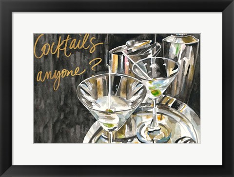 Framed Cocktails Anyone? Print